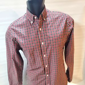 J. Crew Classic Fit Cotton Casual Shirt. Red, Blue and White Plaid.  SMALL